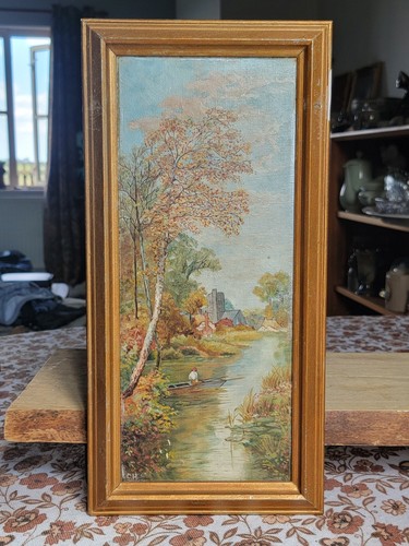 Vintage signed original oil - vintage,