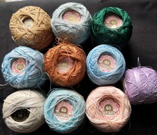 VINTAGE THREADS for TATTING  mostly Coats Crochet-Mercer 60 (x 10 balls)