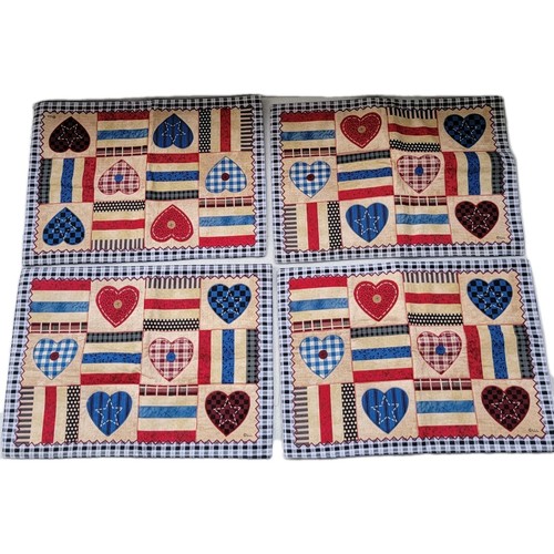 Americana quilted placemats - americana,