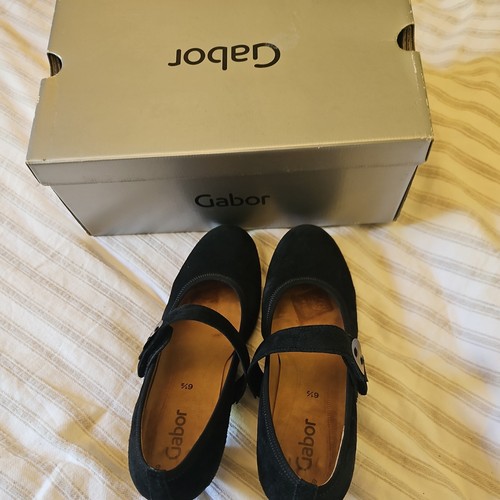 Gabor black suede court shoes - court,