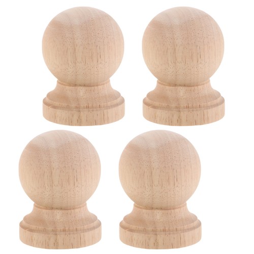 Light yellow wooden finials - yellow,