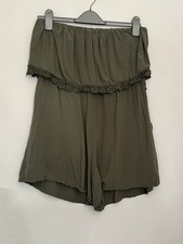 Khaki Green Strapless Woven