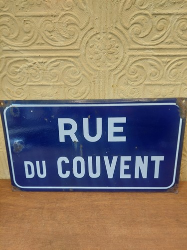Vintage french enamel street - french,