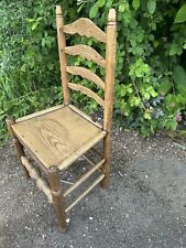Antique Georgian Small Ladder Back Dining Occasional Kitchen Chair Oak/elm Rewax