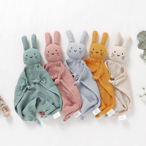 Organic cotton muslin bunny - organic,