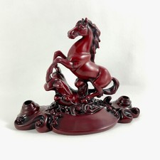 Rearing Horse Red Resin
