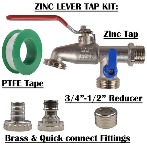 Double lever garden tap - lever,