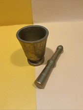 Antique brass mortar with - mortar,