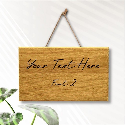 Personalised oak sign - personalised, engraved