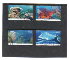 SG4052 AUSTRALIA CORAL REEF FINE USED SET OF SELF ADHESIVES