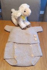 Hand Knitted Baby Romper Set