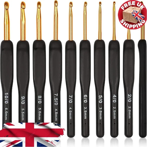 Black ergonomic crochet hooks - ergonomic,