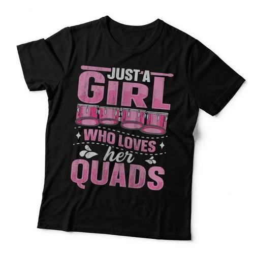 Quad drummer dark shirt - drummer, t-shirt
