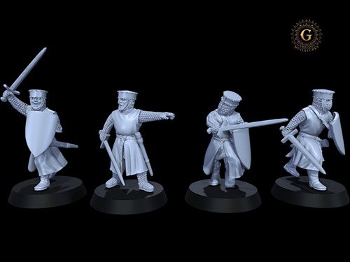 28mm medieval knights - on, foot