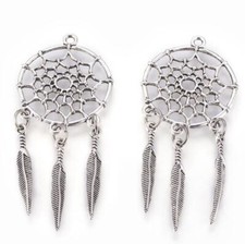 2 TIBETAN SILVER DREAM CATCHER
