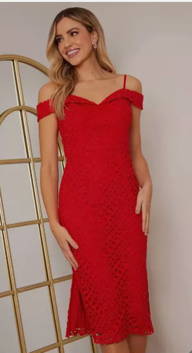 Chi red lace bardot - chi,