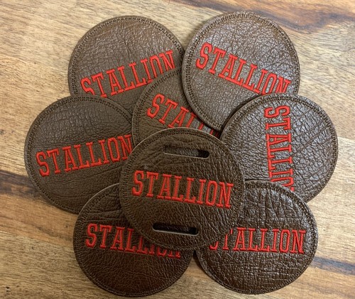 Real brown leather stallion - real,