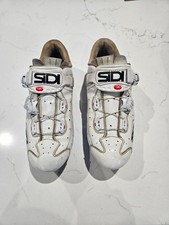 SIDI KAOS ROAD CYCLING SHOES. CARBON SOLE. EU 42  WHITE. USED