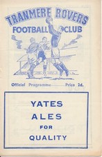 TRANMERE ROVERS v Chesterfield 1954/1955 - Football Programme