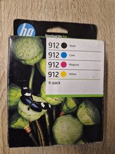 HP 912 Black Cyan Magenta Yellow  Genuine Ink Cartridges, 6ZC74AE - Original HP