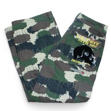 Vintage JNCO Camo Trousers Womens W30 L26 Rare 90s Designer Camouflage Zip Fly