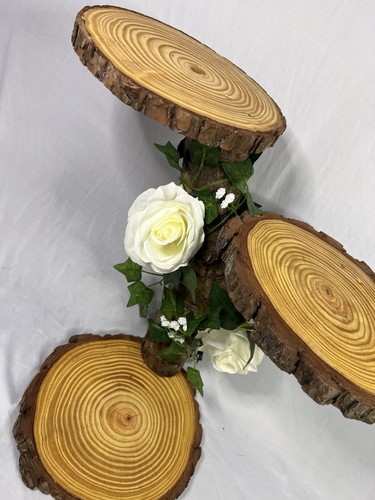 Rustic tier round wooden - round,