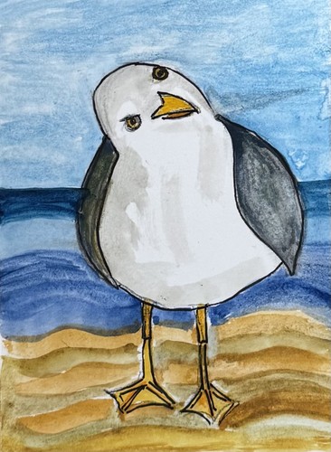 Aceo original watercolour - aceo,