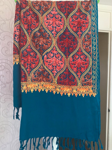 Women teal red gold - women's, floral