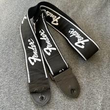 Fender Unisex Running Logo Guitar Strap Black 5cm UK Adjustable Length Quality