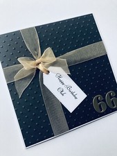 Handmade Birthday Card Personalised Men’s Boys Black Gold