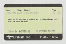 Chessington North S01 - APTIS platform ticket - Surrey postal Greater London KT9