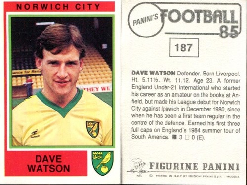 Panini football 1985 187 - 1985, no.