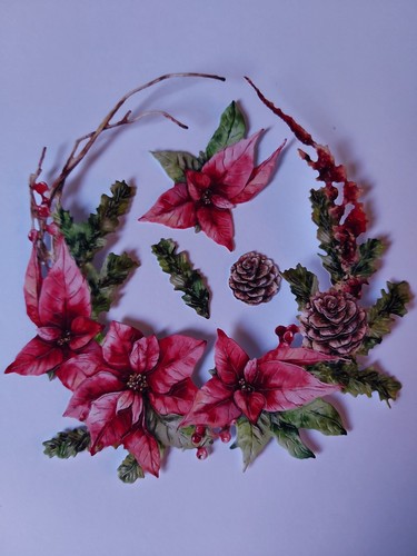 Large christmas poinsettia - christmas,