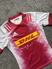 Harlequins Adidas 2020-2021 Lightning Red/White Away Shirt Size Medium