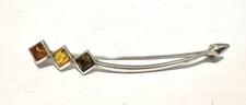 925 silver triple color amber - silver,