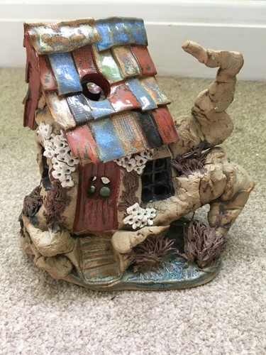 Clay pottery wonky house - clay,
