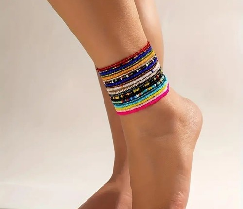 African beads anklets random - african,