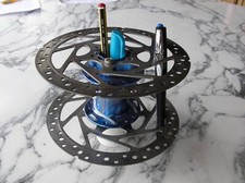 Mountain Bike MTB Upcycled Desk Tidy Organiser Pen Holder cycle rear disc hub 26