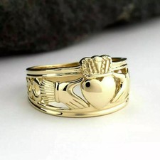14k Yellow Gold Plated Men's &
