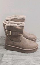 Tu Ladies Faux Fur Brown Ankle