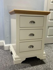 Bedside Cabinet White Wax 3