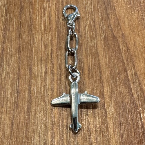 Vintage silver tone airplane - tone,