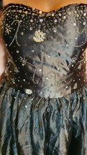 Goth SteamPunk Whitby Black Long dress Wedding / Ball Gown Corset - tulle 14