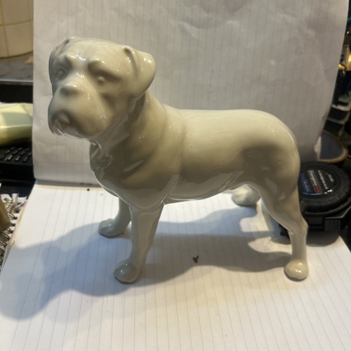 White pottery figure bull - white,