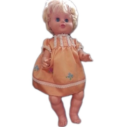 Vintage plastic doll blue - plastic,