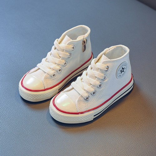 Boys girls canvas trainers - girls, mid