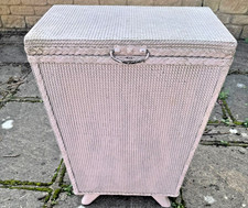 Vintage Lloyd Loom Laundry Basket / Storage Box Furniture Artist project UPCYCLE