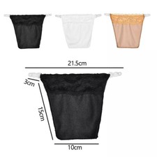 3Pcs Lace Clip-on Mock Camisole Bra Insert Overlay Modesty Panel Mock Camisole
