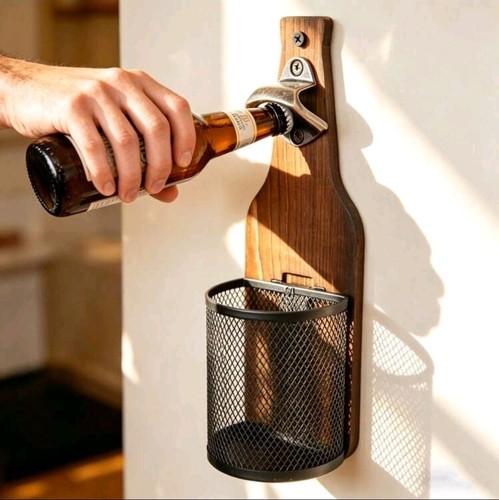 Wall mounted wooden beer - wall-mounted,