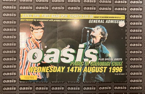Oasis gig ticket tuesday - tuesday, 14th